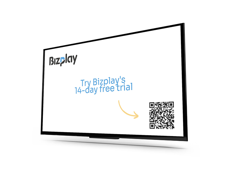 digital signage screen from Bizplay